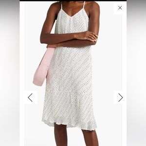 WALTER BAKER Lonnie pleated polka-dot chiffon slip dress